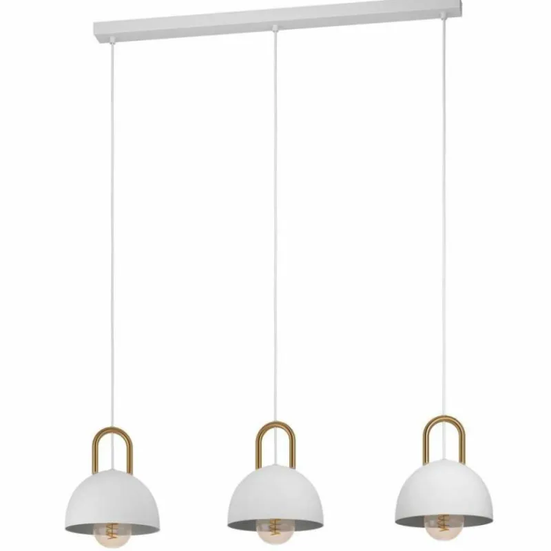 Luminaires Eglo Suspension Eglo-Leuchten CALMANERA Laiton, Blanc, 3 lumières* Suspensions