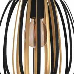 Lampes Dorées-Luminaires Eglo Suspension Eglo-Leuchten ENCINITOS Or, Noir, 1 lumière