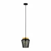 Lampes Dorées-Luminaires Eglo Suspension Eglo-Leuchten ESCANDIDOS Laiton, Noir, 1 lumière