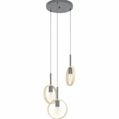 Lampes Vintages & Rétros-Luminaires Eglo Suspension Eglo-Leuchten IPSDEN Noir, 3 lumières