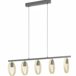 Lampes Vintages & Rétros-Luminaires Eglo Suspension Eglo-Leuchten IPSDEN Noir, 5 lumières