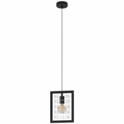 Lampes Industrielles-Luminaires Eglo Suspension Eglo-Leuchten JUBILY Noir, 1 lumière