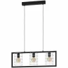 Lampes Industrielles-Luminaires Eglo Suspension Eglo-Leuchten JUBILY Noir, 3 lumières