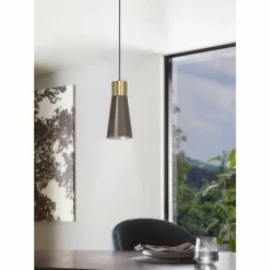 Luminaires Eglo Suspension Eglo-Leuchten LOSALOMAS LED Laiton, Moka, 1 lumière* Éclairage Led