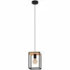 Lampes En Bois-Luminaires Eglo Suspension Eglo-Leuchten LIBERTAD Brun, Noir, 1 lumière