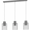 Lampes Industrielles-Luminaires Eglo Suspension Eglo-Leuchten MILLIGAN Noir, Blanc, 3 lumières
