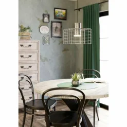 Lampes Industrielles-Luminaires Eglo Suspension Eglo-Leuchten MILLIGAN Zingué, Blanc, 1 lumière