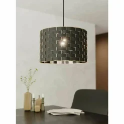 Lampes En Tissu-Luminaires Eglo Suspension Eglo-Leuchten MARASALES Noir, 1 lumière