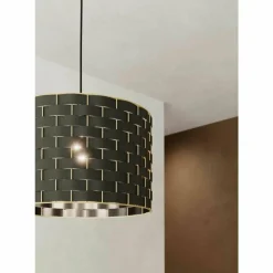 Lampes En Tissu-Luminaires Eglo Suspension Eglo-Leuchten MARASALES Noir, 1 lumière
