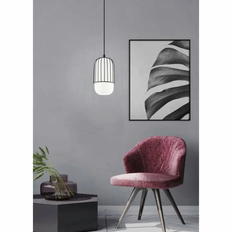 Luminaires Eglo Suspension Eglo-Leuchten MULEGES Noir, 1 lumière
