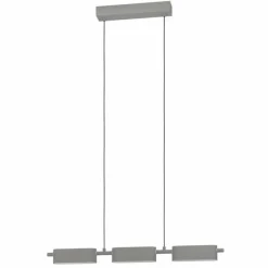 Luminaires Eglo Suspension Eglo-Leuchten ROVIRA LED Argenté, 3 lumières* Éclairage Led
