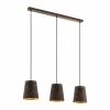 Lampes Dorées-Luminaires Eglo Suspension Eglo-Leuchten SEGEZIA Moka, 3 lumières