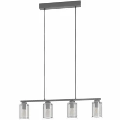 Luminaires Eglo Suspension Eglo-Leuchten ZOCABON Noir, 4 lumières
