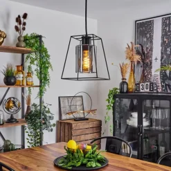 Suspension Verre Fumé-hofstein Suspension Ehtamo Noir, 1 lumière