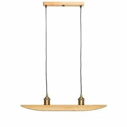 Lampes En Bois-Luminaires Elobra Suspension Elobra Colombia Retro Écru, 2 lumières