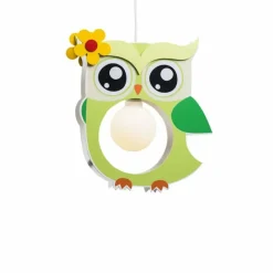 Lampes En Bois-Luminaires Elobra Suspension Elobra EULE Vert, 1 lumière