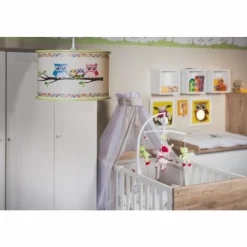 Lampes En Bois-Luminaires Elobra Suspension Elobra EULENFAMILIE Vert, 1 lumière