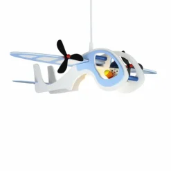 Lampes En Bois-Luminaires Elobra Suspension Elobra JOE Bleu, Blanc, 1 lumière