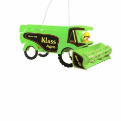 Lampes En Bois-Luminaires Elobra Suspension Elobra MÄHDRESCHER Vert, 2 lumières