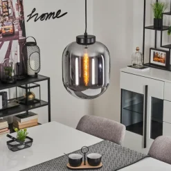 hofstein Suspension Elvange Noir, 1 lumière