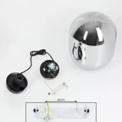 hofstein Suspension Elvange Noir, 1 lumière