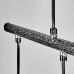 Lampes Industrielles-hofstein Suspension Ermatingen Brun foncé, Nickel mat, 4 lumières