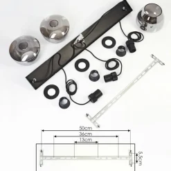 Suspension Verre Fumé-hofstein Suspension Erruretuhu Noir, 3 lumières