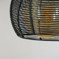 Lampes Vintages & Rétros-hofstein Suspension Espada Noir, 3 lumières