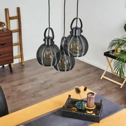 hofstein Suspension Espada Noir, 3 lumières* Suspensions