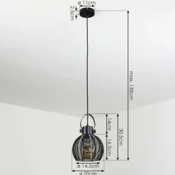 hofstein Suspension Espada Noir, 1 lumière