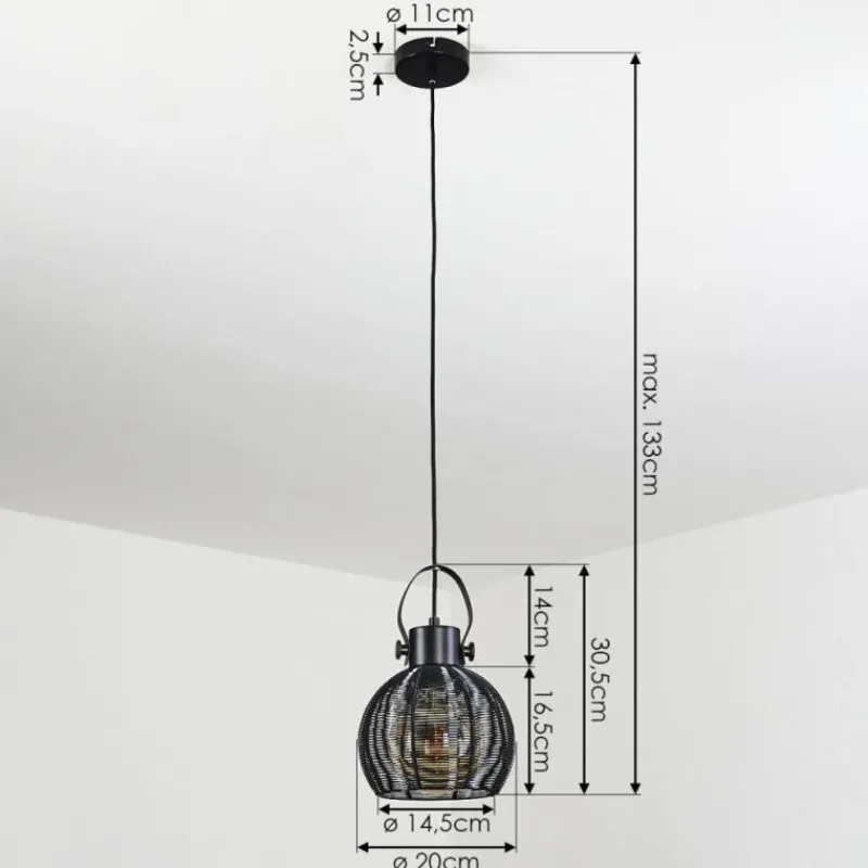 hofstein Suspension Espada Noir, 1 lumière