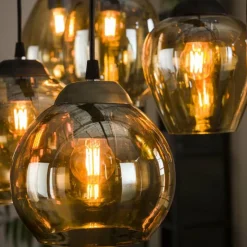 Zijlstra Suspension Espriella Argent Oxydé, 7 lumières