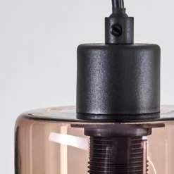 Lampes Vintages & Rétros-hofstein Suspension Ethelton Bois foncé, Noir, 4 lumières