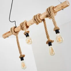 Style Boho-Chic-hofstein Suspension Etowah Brun, Noir, 4 lumières
