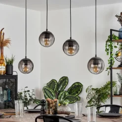 hofstein Suspension Evolene Noir, 4 lumières