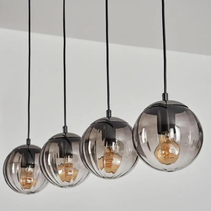 hofstein Suspension Evolene Noir, 4 lumières