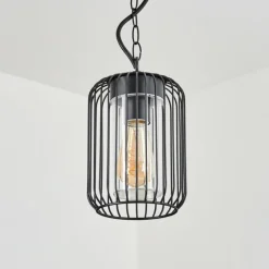 Lampes Vintages & Rétros-hofstein Suspension extérieur Bongle Noir, 1 lumière