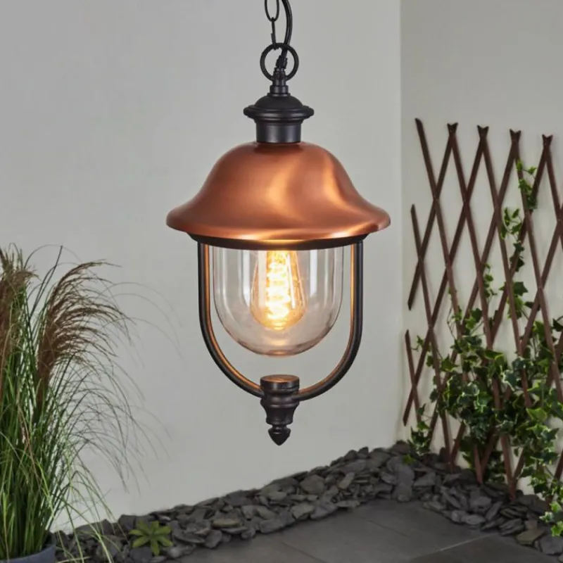 hofstein Suspension extérieur Gascon Noir, 1 lumière