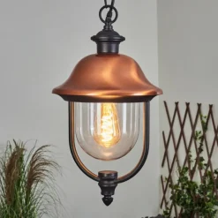 hofstein Suspension extérieur Gascon Noir, 1 lumière