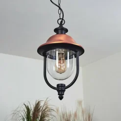 hofstein Suspension extérieur Gascon Noir, 1 lumière