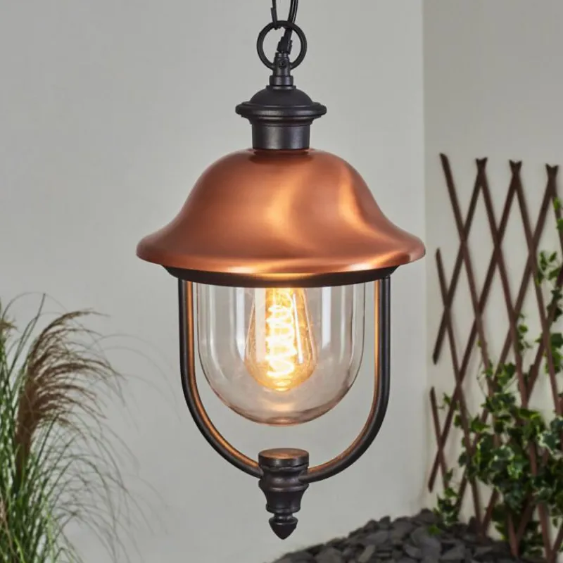 hofstein Suspension extérieur Gascon Noir, 1 lumière