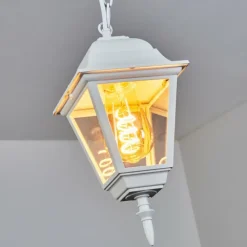 Luminaires Rustiques-hofstein Suspension extérieur Naofe Blanc, 1 lumière