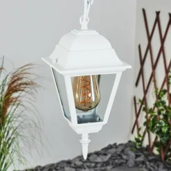 Luminaires Rustiques-hofstein Suspension extérieur Naofe Blanc, 1 lumière