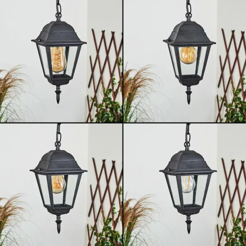 Luminaires Rustiques-hofstein Suspension extérieur Naofe Noir, 1 lumière