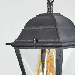 Luminaires Rustiques-hofstein Suspension extérieur Naofe Noir, 1 lumière