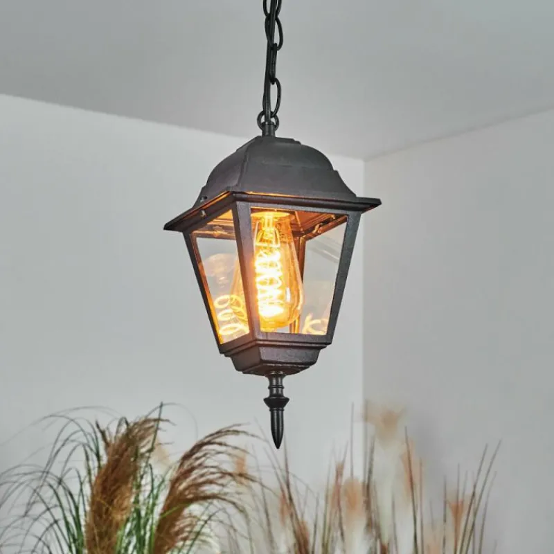 Luminaires Rustiques-hofstein Suspension extérieur Naofe Noir, 1 lumière