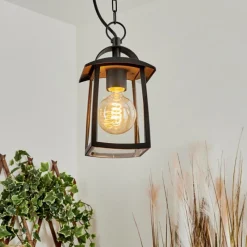 Lampes Vintages & Rétros-hofstein Suspension extérieur Trosa Noir, 1 lumière