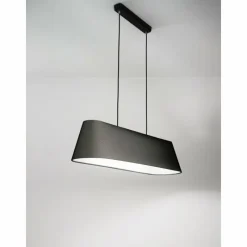 Lampes En Tissu-Luminaires Fabas Luce Suspension Fabas Luce Allegra Noir, 2 lumières
