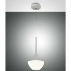Luminaires Fabas Luce Suspension Fabas Luce Apollo Blanc, 1 lumière