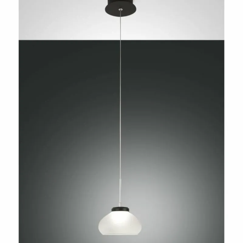 Luminaires Fabas Luce Suspension Fabas Luce Arabella LED Noir, 1 lumière